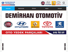 Tablet Screenshot of demirhanotoyedekparcalari.com